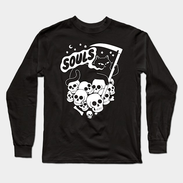 Cat Got Your Soul? III Long Sleeve T-Shirt by obinsun